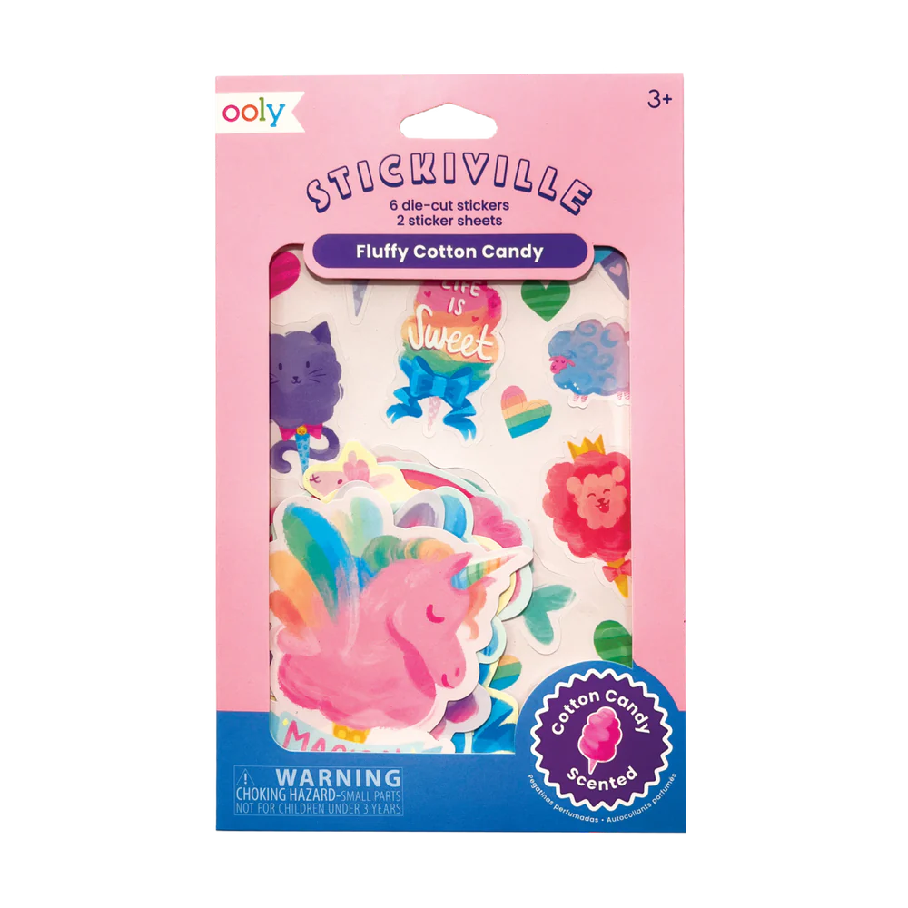 Stickiville Fluffy Cotton Candy Scented Stickers