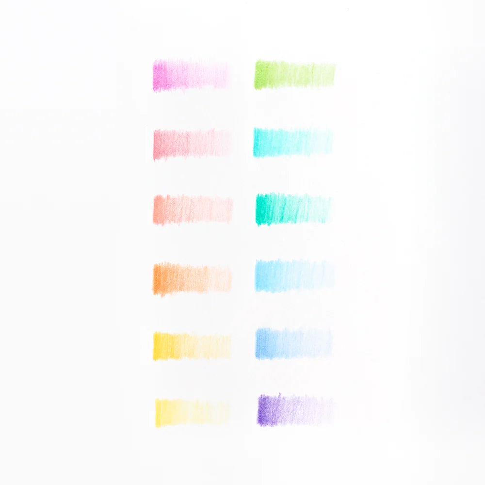 Pastel Hues Coloured Pencils | Set of 12