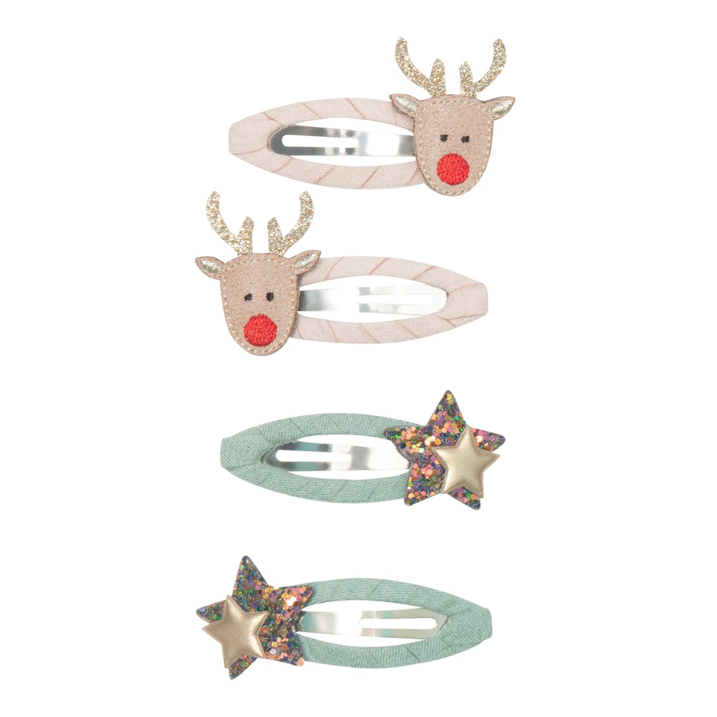 Christmas Reindeer + Stars Clips Set