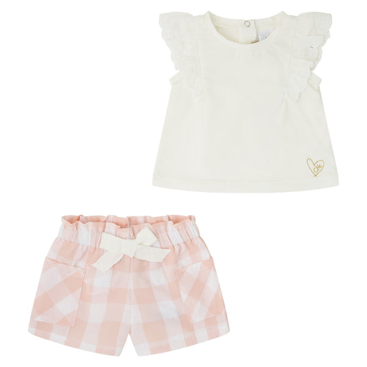 Shorts + Top Set | Pink Gingham