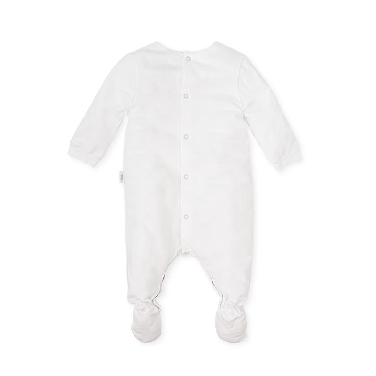 Babygrow With Embroidery Detail | White