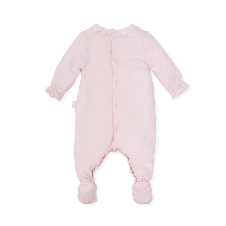 Babygrow With Embroidery Detail | Pink