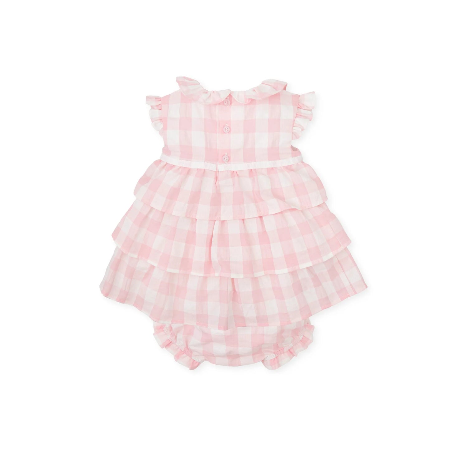 Gingham Dress + Briefs Set | Pink