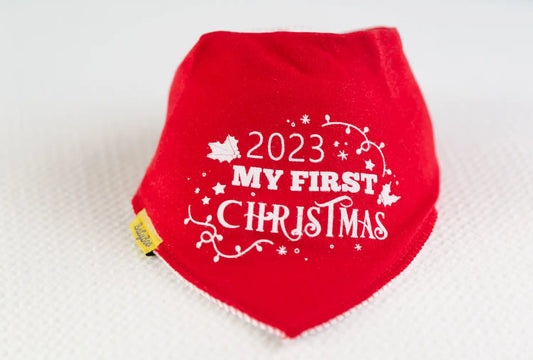 DribbleBoo Bib | 2023 My First Christmas
