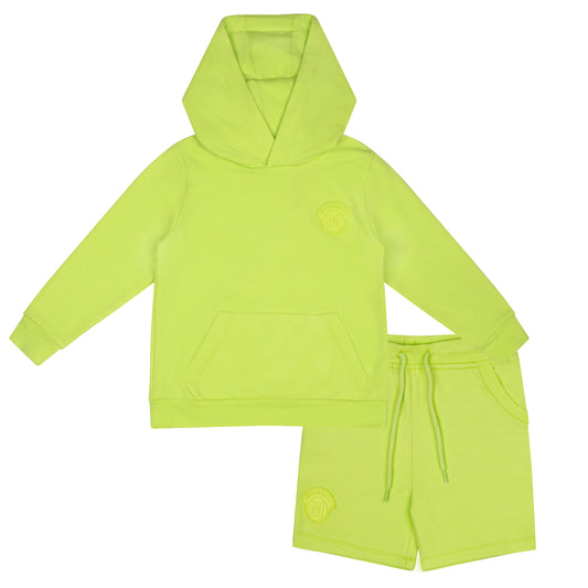 Shorts + Hoody Set Lime Sherbet | Walter