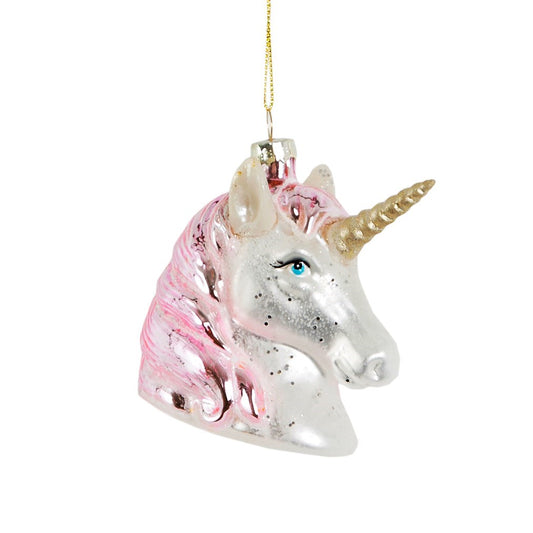 Pink Shimmer Unicorn Bauble