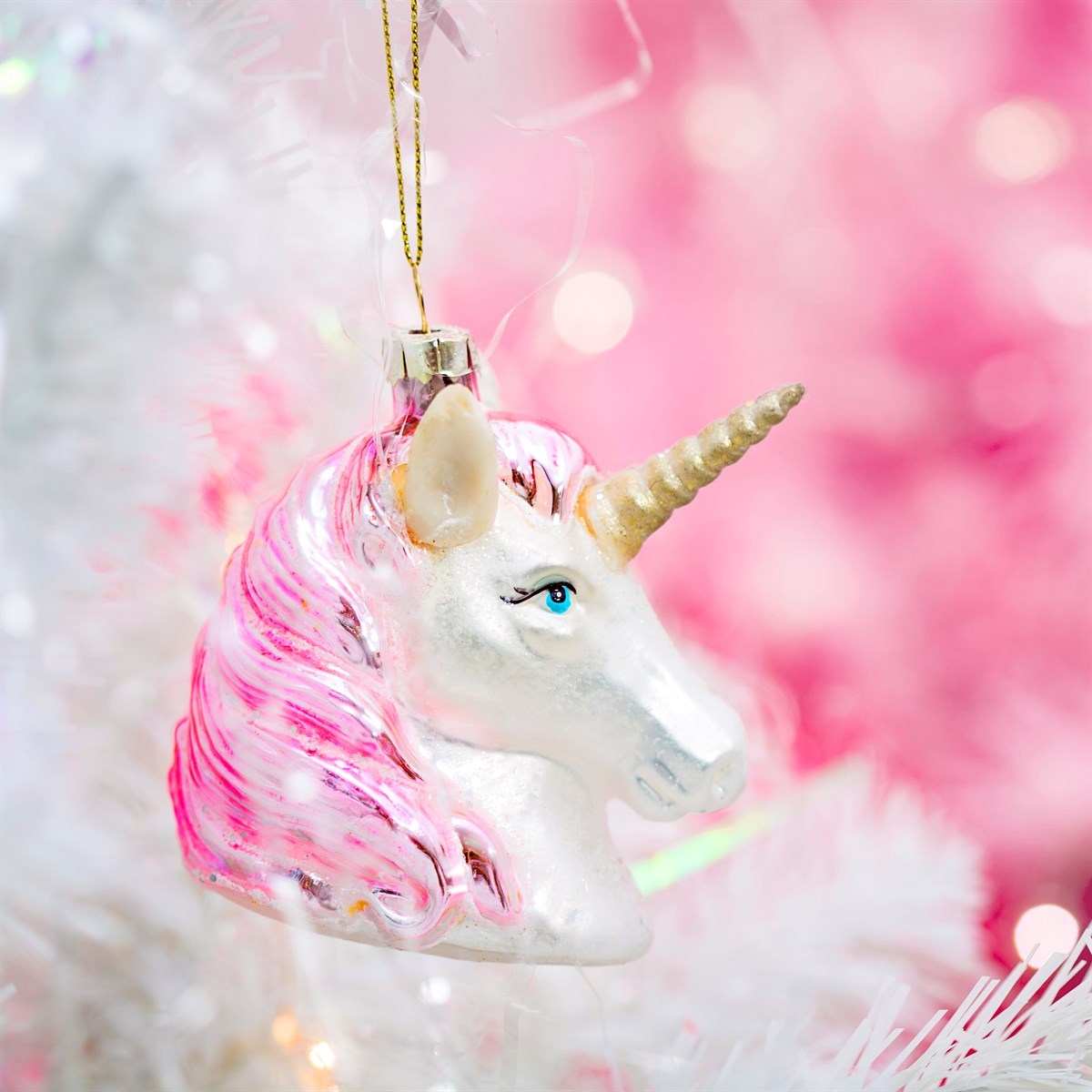 Pink Shimmer Unicorn Bauble