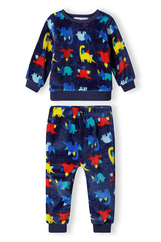 Cosy Cuddle Fleece Pyjamas | Navy Dino