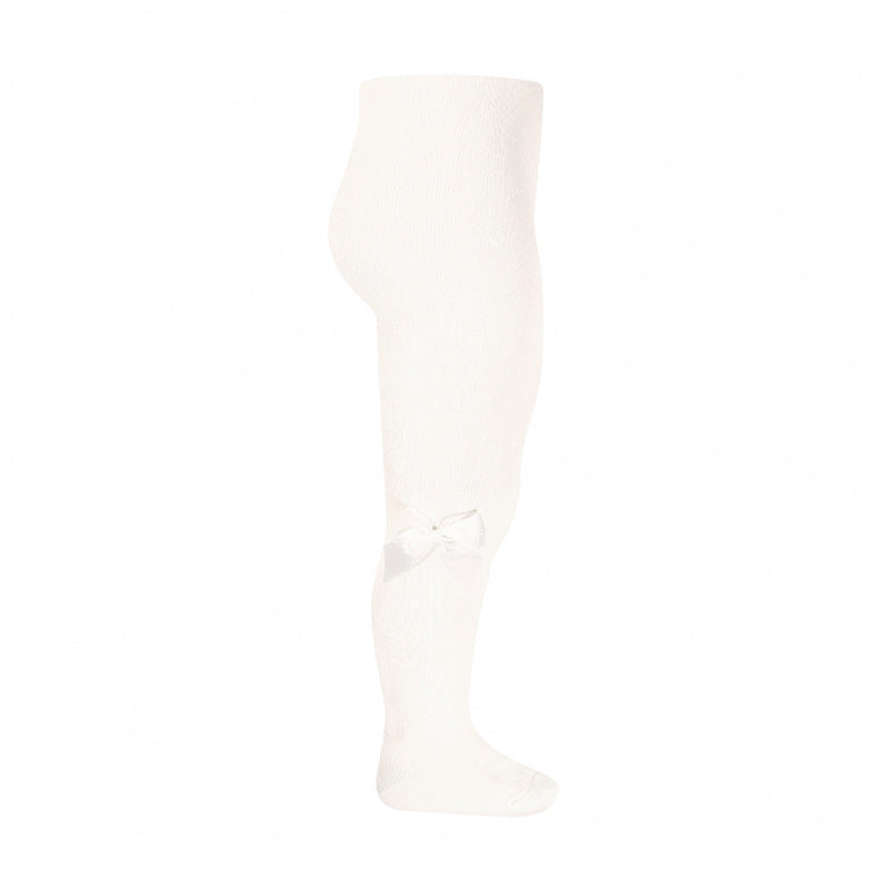 Tights With Grosgrain Bow | Cream