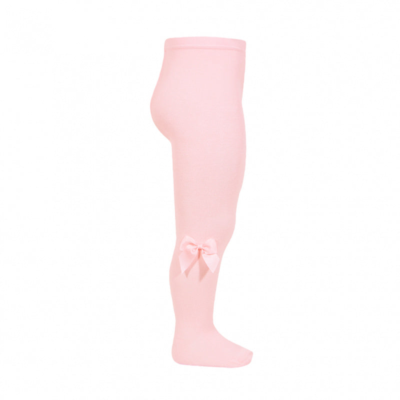 Tights With Grosgrain Bow | Pink