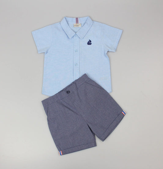 Shirt + Shorts Set | Nautical Blue